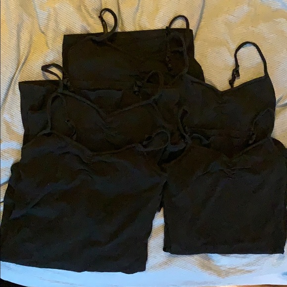 SO Tops - 5 Black So Perfect Tunic Camis Medium SO Tops - 5 Black So Perfect Tunic Camis Medium